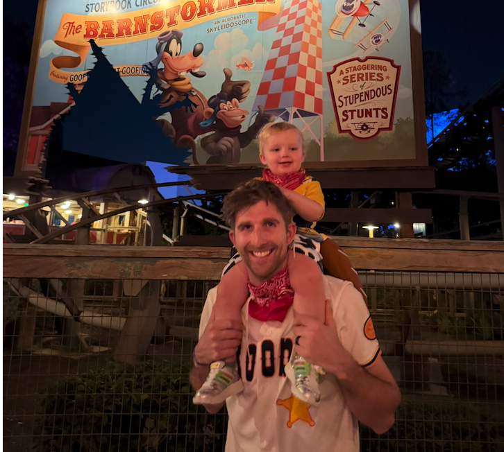 David enjoying a family outing